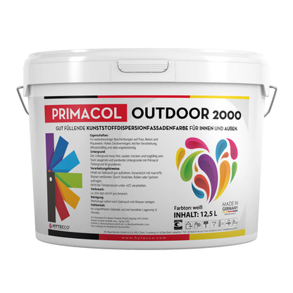 Primacol Outdoor 2000 - Kunststoffdispersionfassadenfarbe für innen und außen